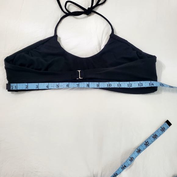 Bathing Suit Top Juniors Black Embellished Beaded - Picture 5 of 6